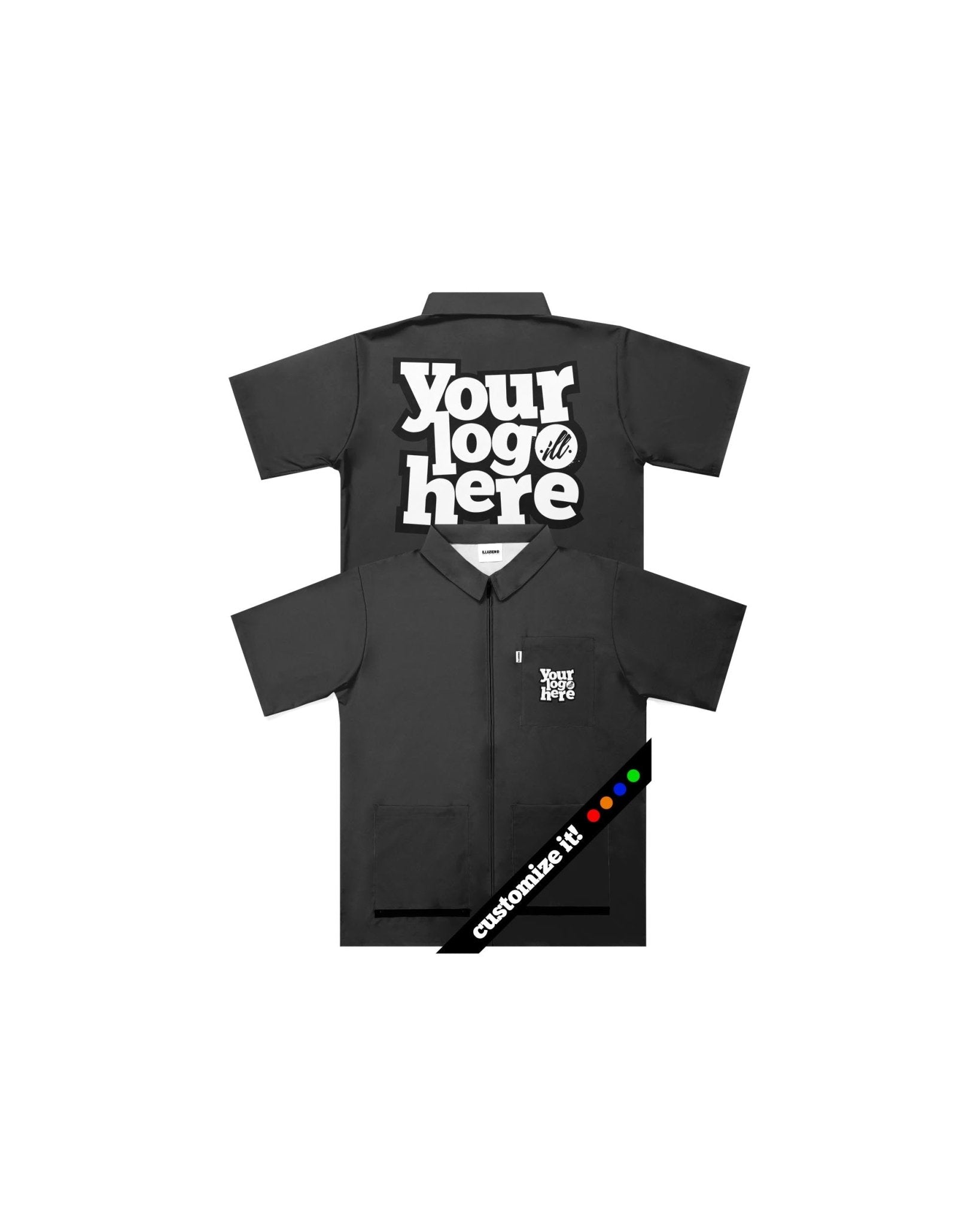 Customizable Solid Color Traditional Barber Jacket - Illuzien
